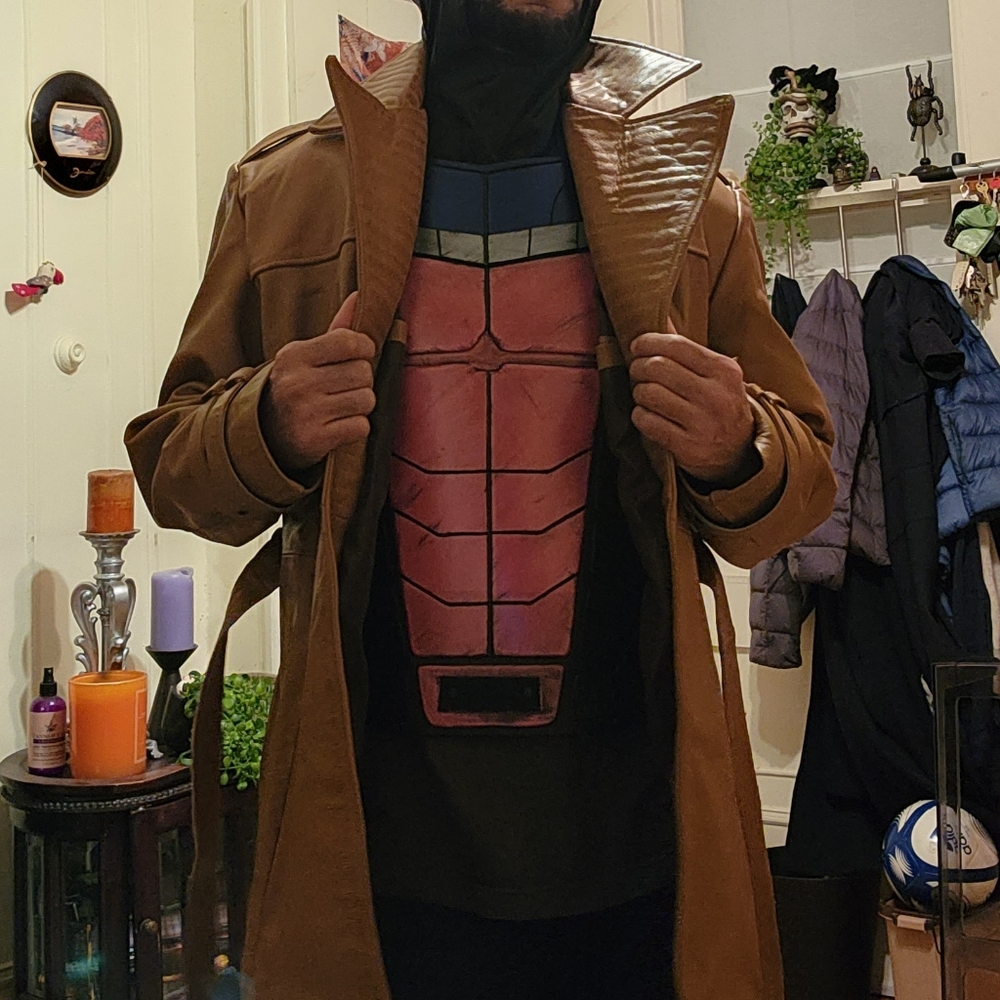 Gambit real leather jacket, xmen inspired. Leather trench.